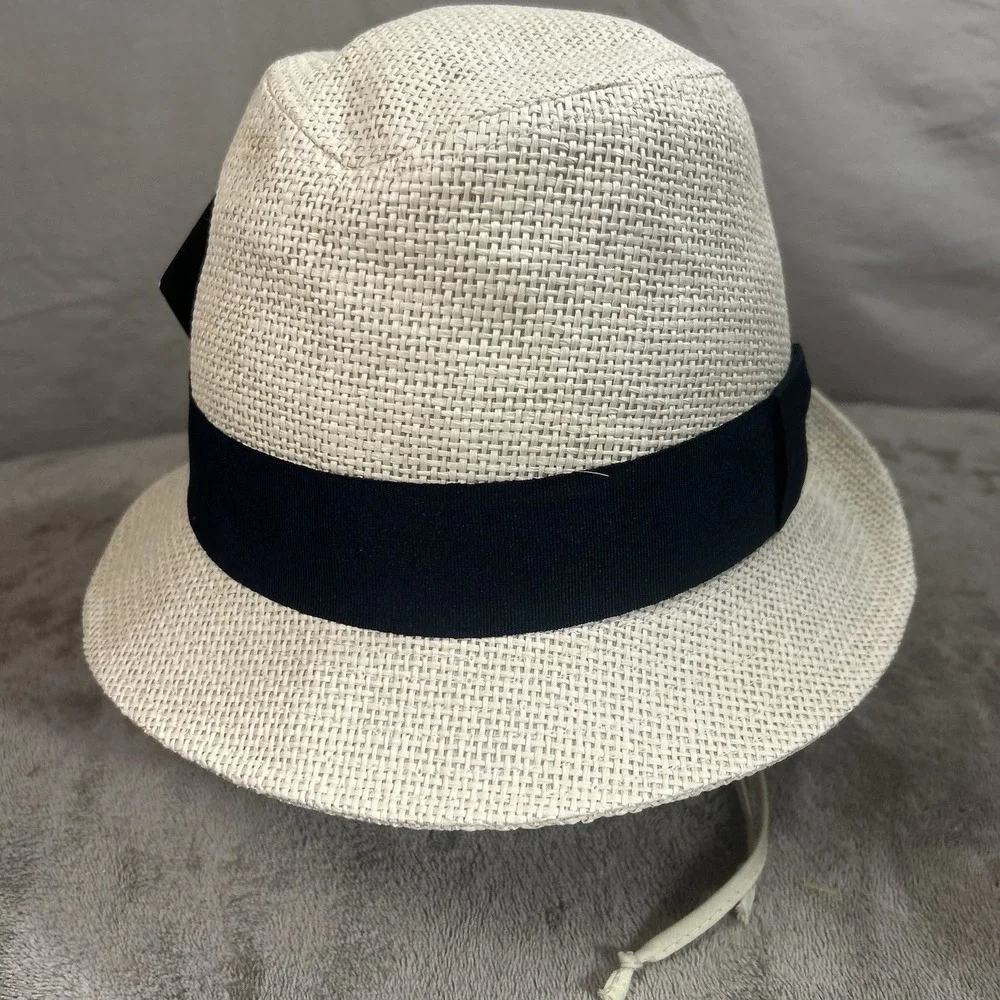 Wallaroo Hat Co Gigi Natural Paper Cloth Fedora Packable UPF Black Band